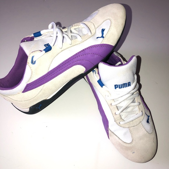 PUMA SIZE 7 PURPLE / CREAM RUNNING SHOES - Picture 1 of 8